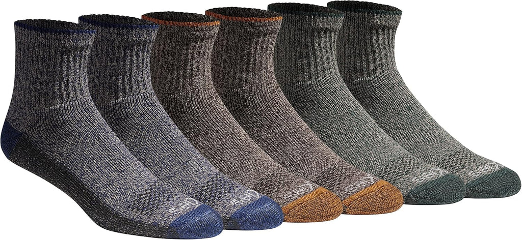 Dickies Men's Dri-Tech Moisture Control Quarter Socks, Available in M-XXL (6, 12, 18 Pairs)
