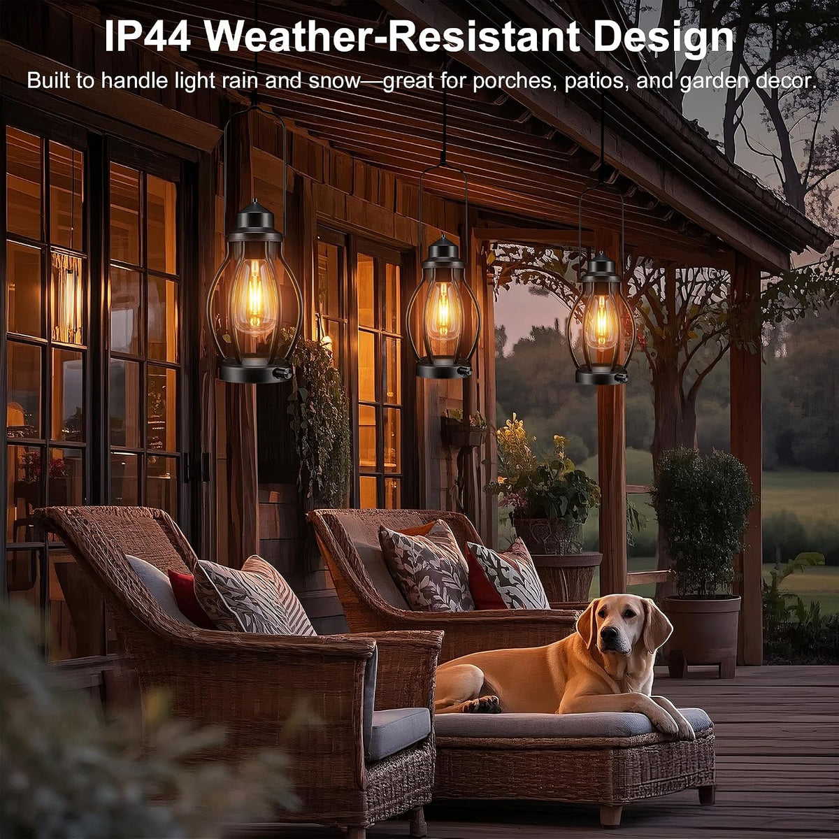 Rechargeable Lanterns, 2 Pack LED Outdoor Camping Table Lamp with Dimmable