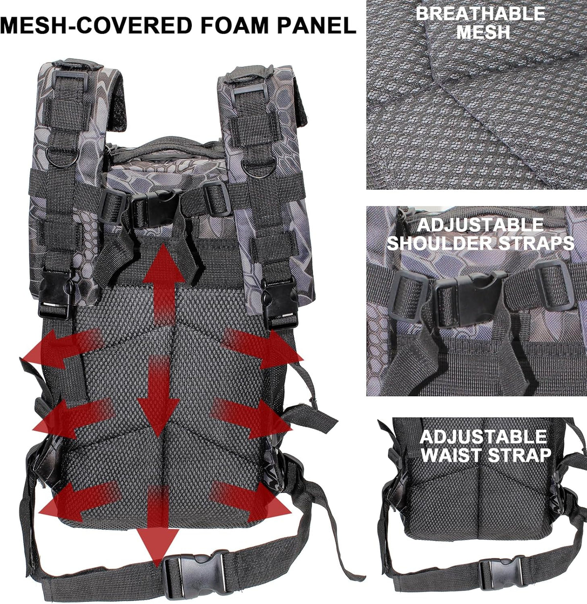 Fishing Tackle Backpack Lightweight Water-Resistant Rod Holder Bag