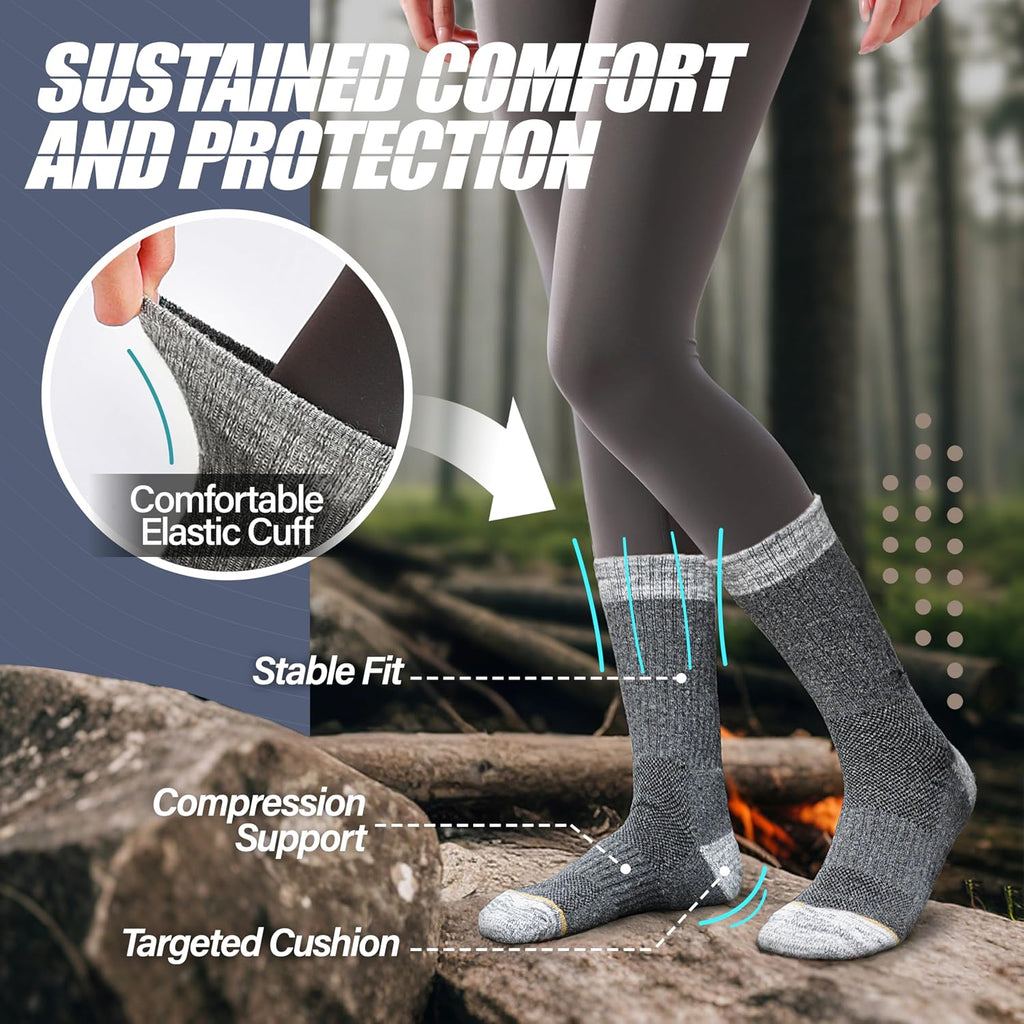 ANTSANG Merino Wool Hiking Socks, Maximum Breathability, for Men and Women