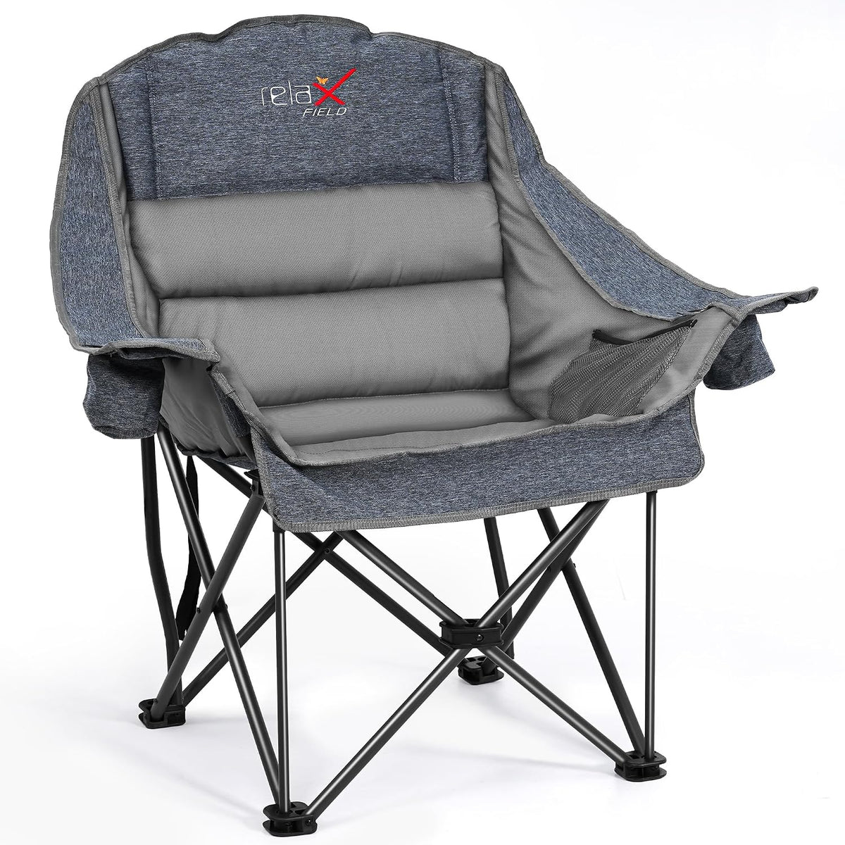 Oversized Camping Chairs with Cup Holder 500LBS,Grey