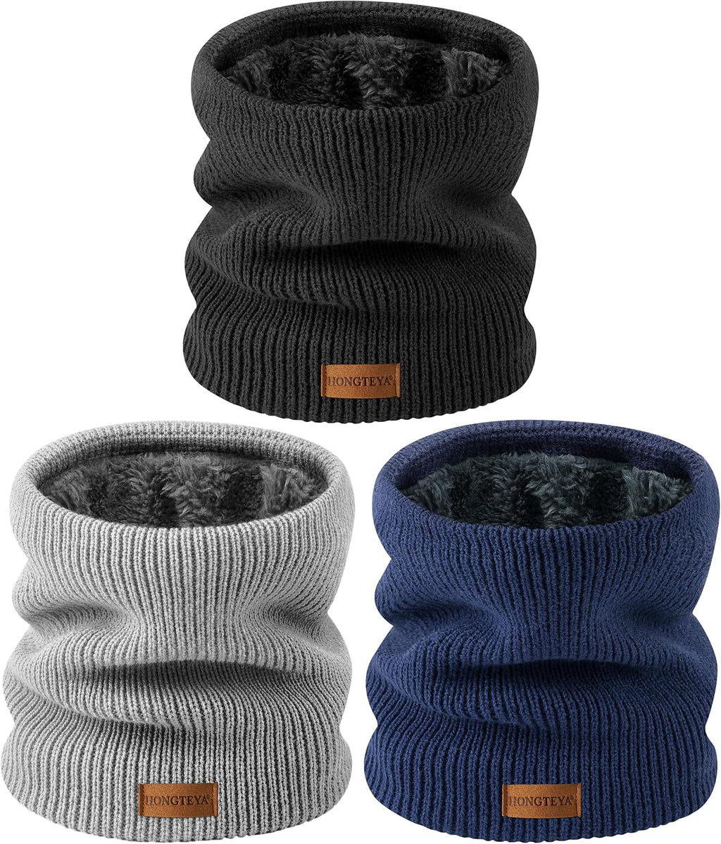HONGTEYA Neck Gaiters for Men, Winter Neck Warmer Face for Men & Women,Thick Windproof Warm Lined Ski Mask