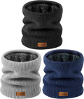 HONGTEYA Neck Gaiters for Men, Winter Neck Warmer Face for Men & Women,Thick Windproof Warm Lined Ski Mask