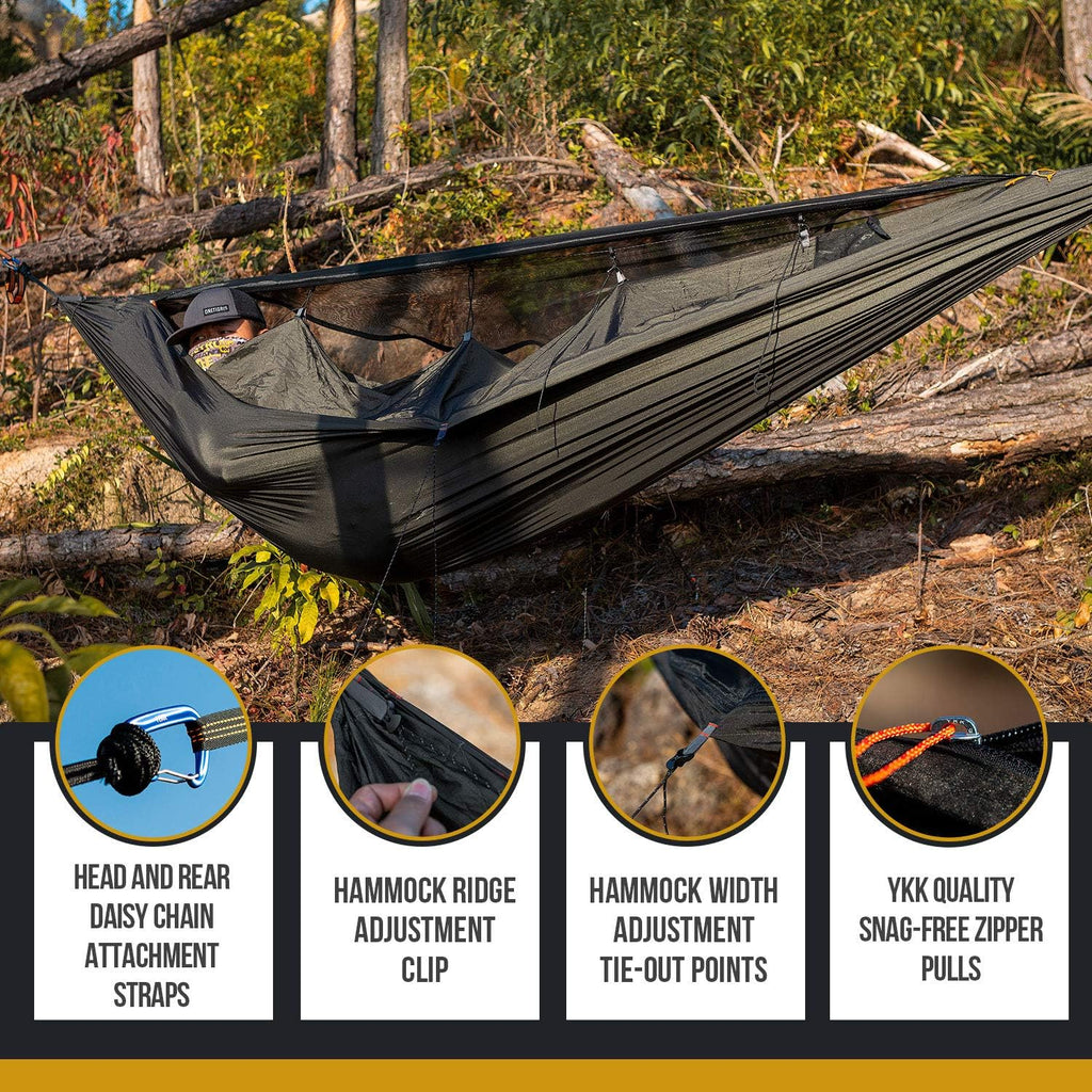 OneTigris KOMPOUND Camping Hammock with Net & Inner Thermal Layer
