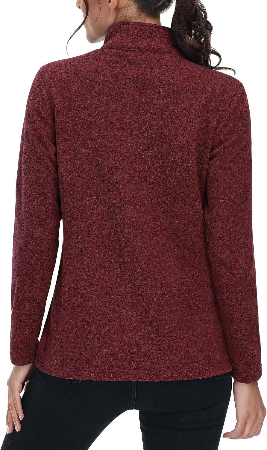 MAGCOMSEN Womens Fleece Zip Up Jacket with Pockets Lightweight Soft Coat