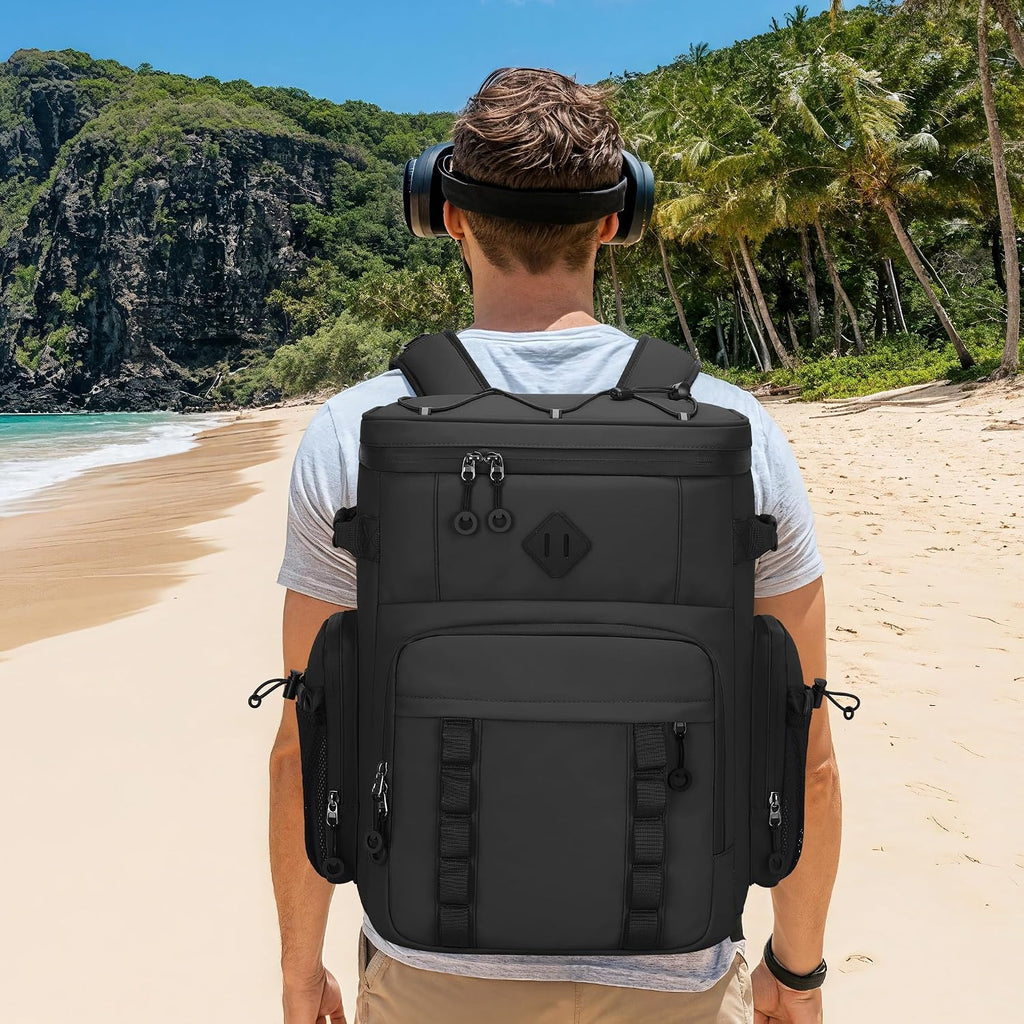 Large 60 Can Insulated Waterproof Leakproof Cooler Backpack