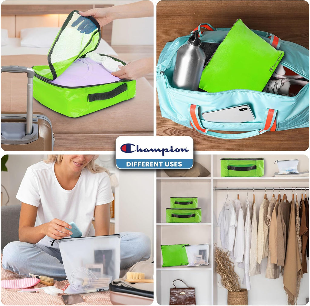 Champion Packing Cubes for Travel - 6 Piece Organizer Set, Carry-On Ready