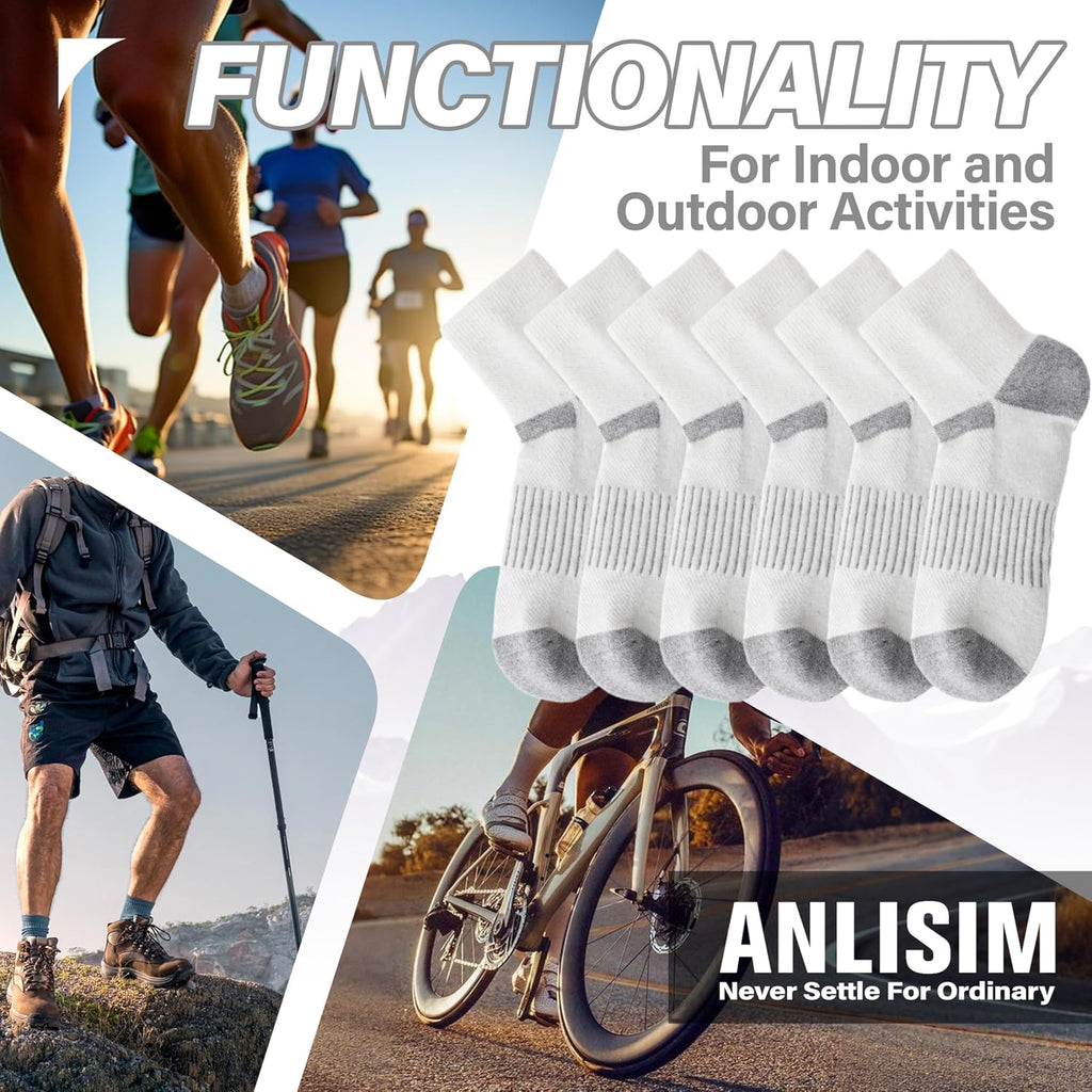 Anlisim Merino Wool Ankle Running Hiking Socks for Women and Men