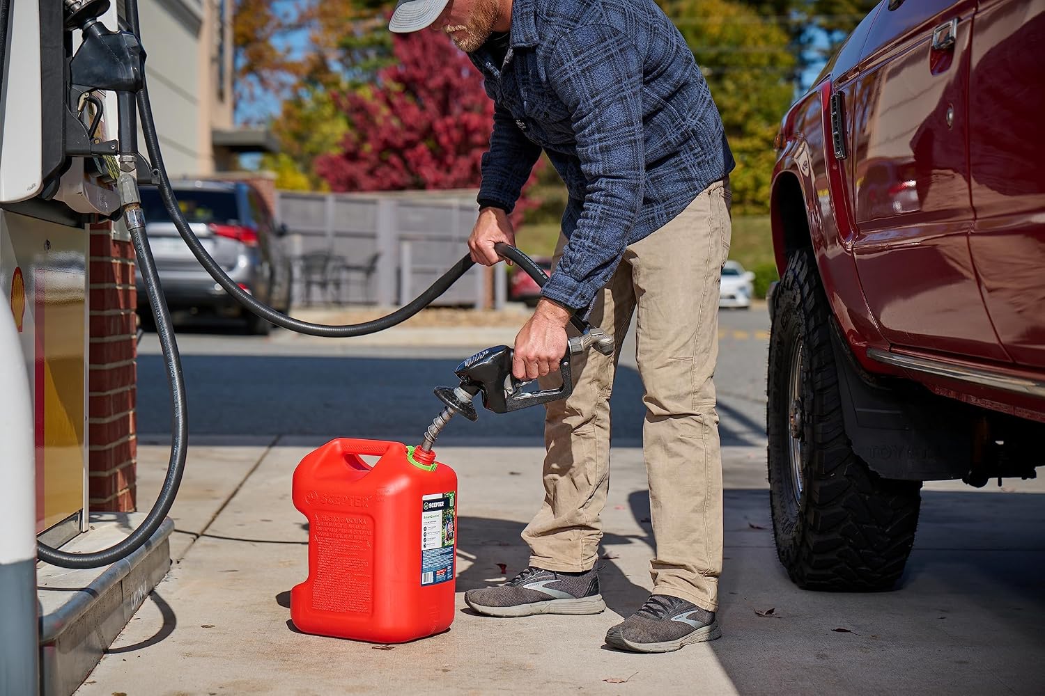 Scepter 5G Gas Can, Spill Proof SmartControl Spout, Spout Extender, 4-Pack