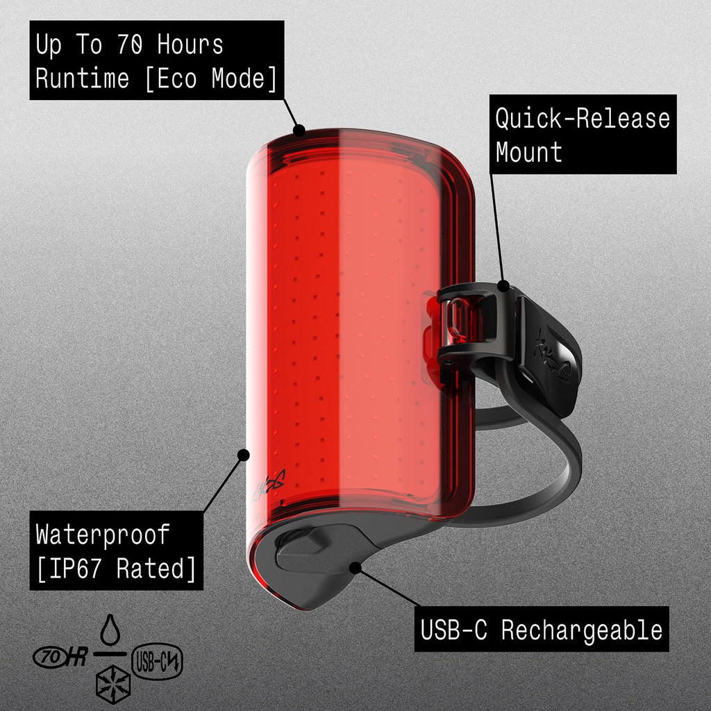Knog Blinder 1000 & Cobber Reflex Bike Light Set, USB Rechargeable