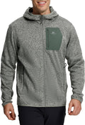 Pioneer Camp Men's Hooded Sweater Fleece Jacket Full Zip Hiking Mid Layer