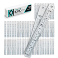 6 Inch Metal Ruler, Stainless Steel Ruler, 50-Pack, Imperial & Metric