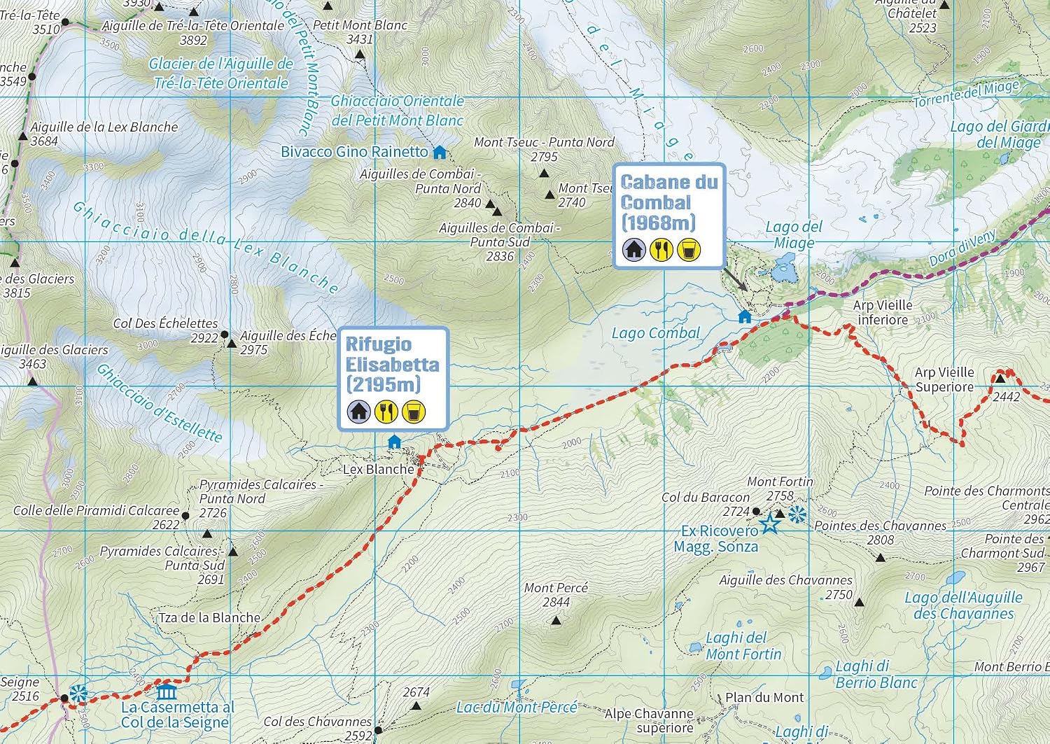 Trekking Map: Tour du Mont Blanc: English/French/German; 1:40,000 mapping; Free GPX downloads; Water: English/French/German; 1:40,000 mapping; Free GPX downloads; Waterproof; Tear-resistant; Light