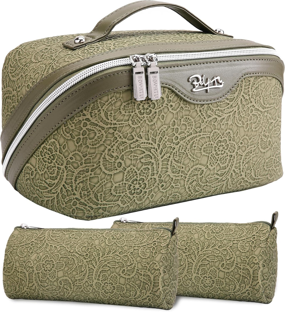 BOYATU Travel Makeup Bags Cosmetic Organizer Bag: 3-Set Make up Bag