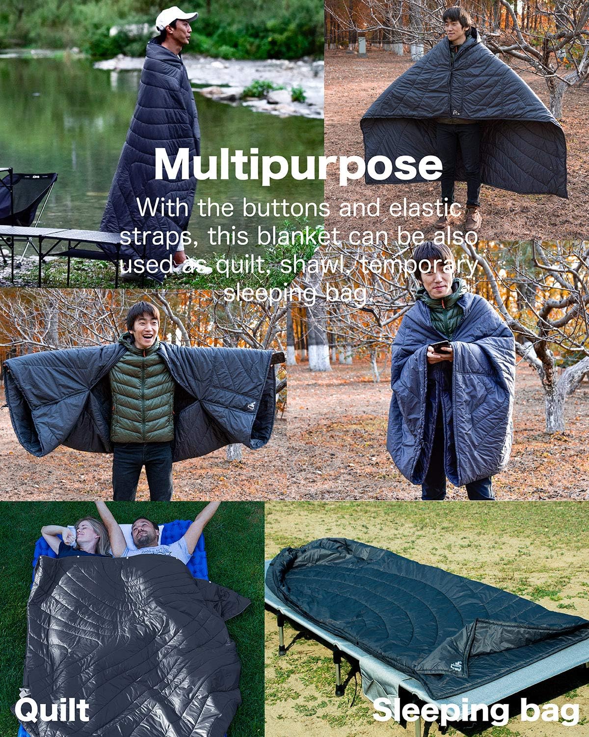 iClimb 3M Thinsulate Insulation Warm Camping Blanket Ultralight Compact