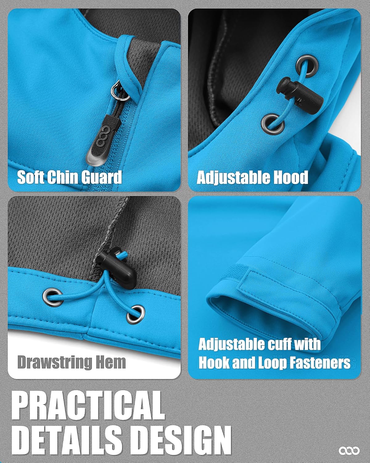 33,000ft Men's Softshell Jacket Hooded Waterproof Windbreaker Rain Jacket