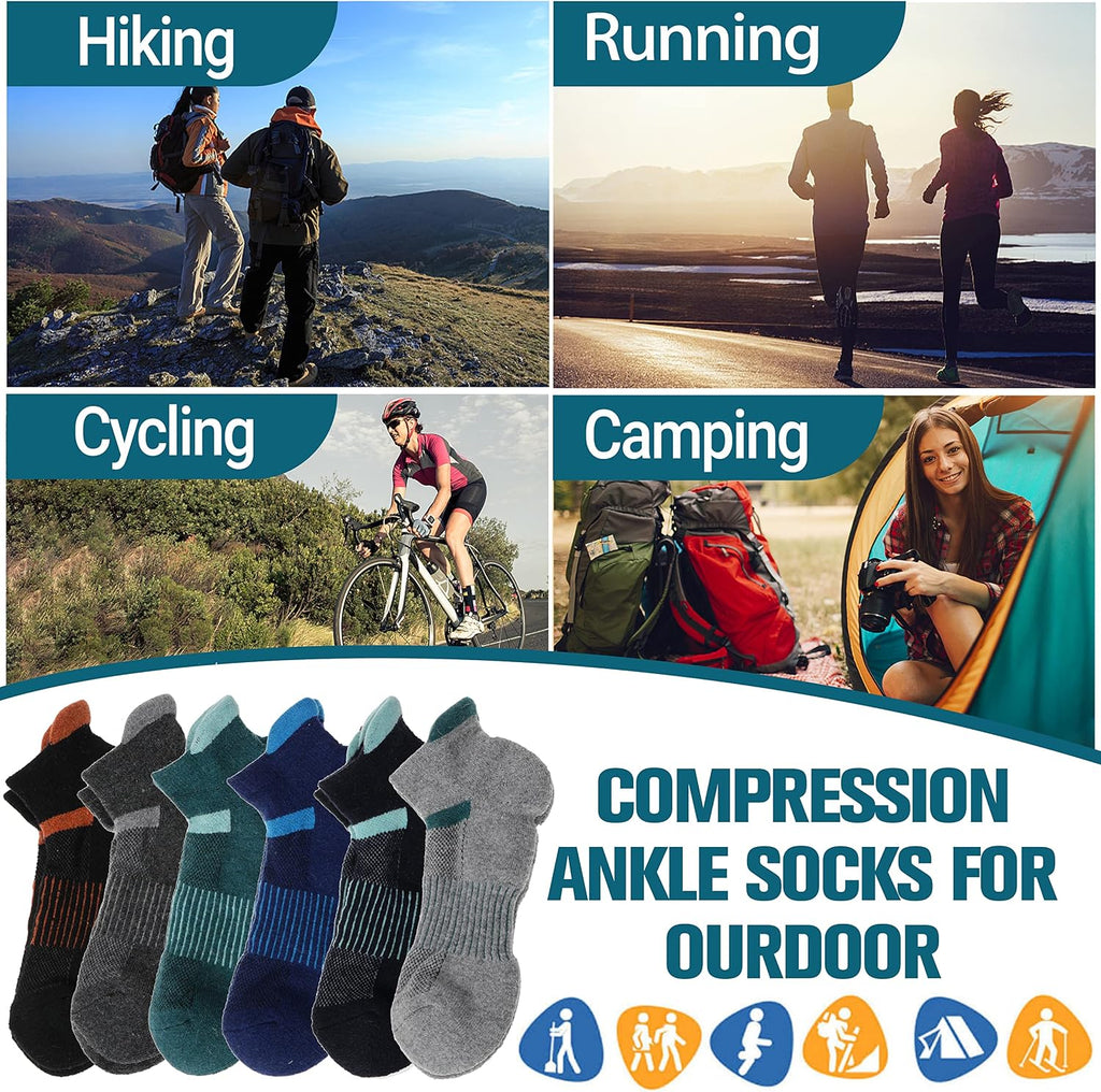 Anlisim Merino Wool Ankle Running Hiking Socks for Women and Men