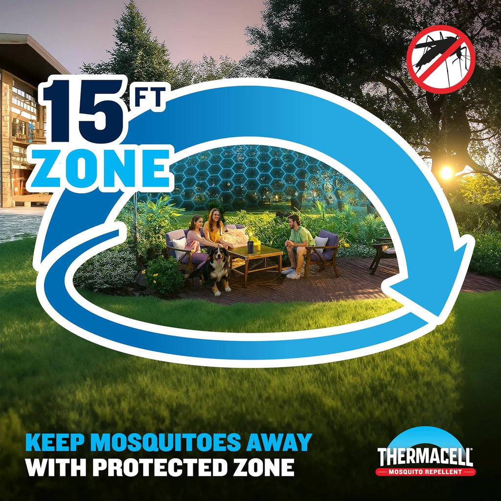 Thermacell Fuel-ZoneGuard Base Patio Shield Mosquito Repeller, Glacial Blue