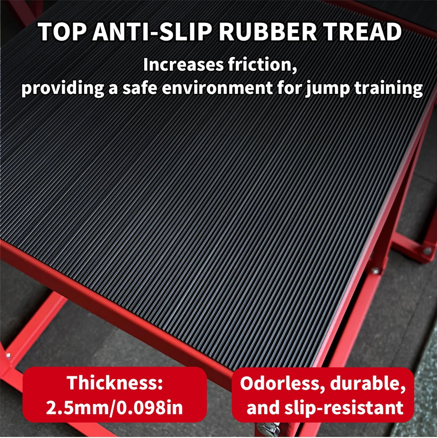 12/18/24/30 Inch Height Steel Plyometric Jumping Box, Anti-Slip Plyo Box Set for Strength and Conditioning Training, Durable Exercise Step Platform for Home Gym