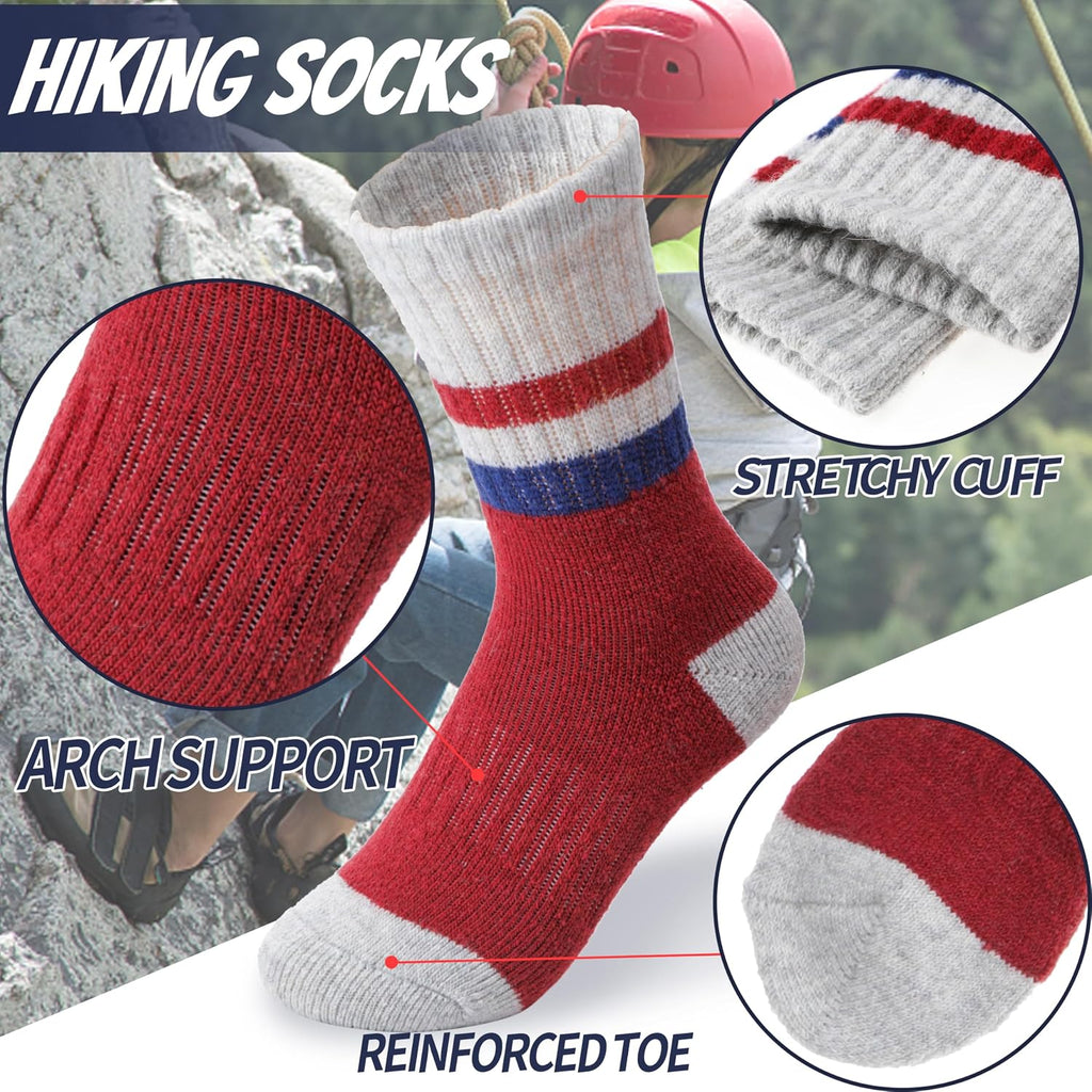 EBMORE Kids Merino Wool Hiking Thermal Winter Socks