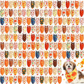 Sweetude 200 Pcs Fall Dog Bandanas Bulk Triangle Scarves, Pumpkin