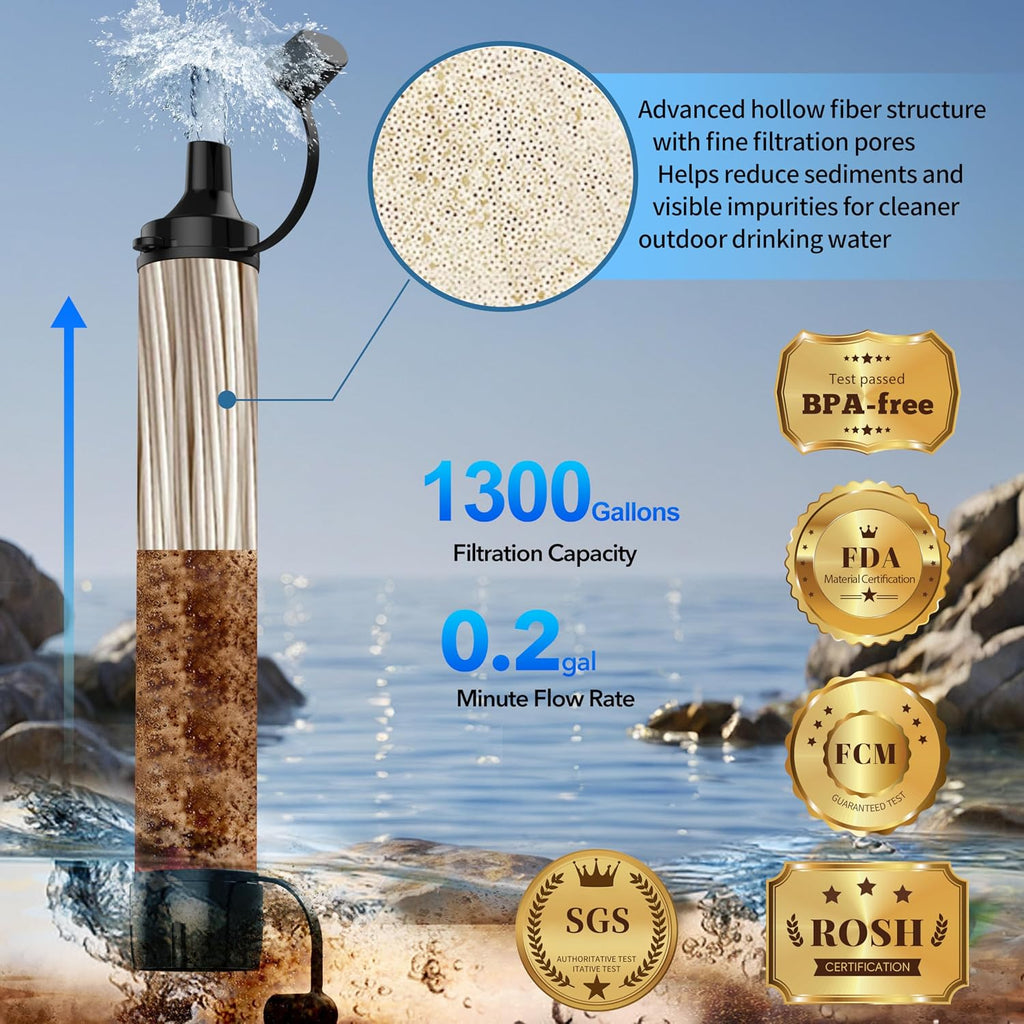 Ultralight Portable Water Filter Straw