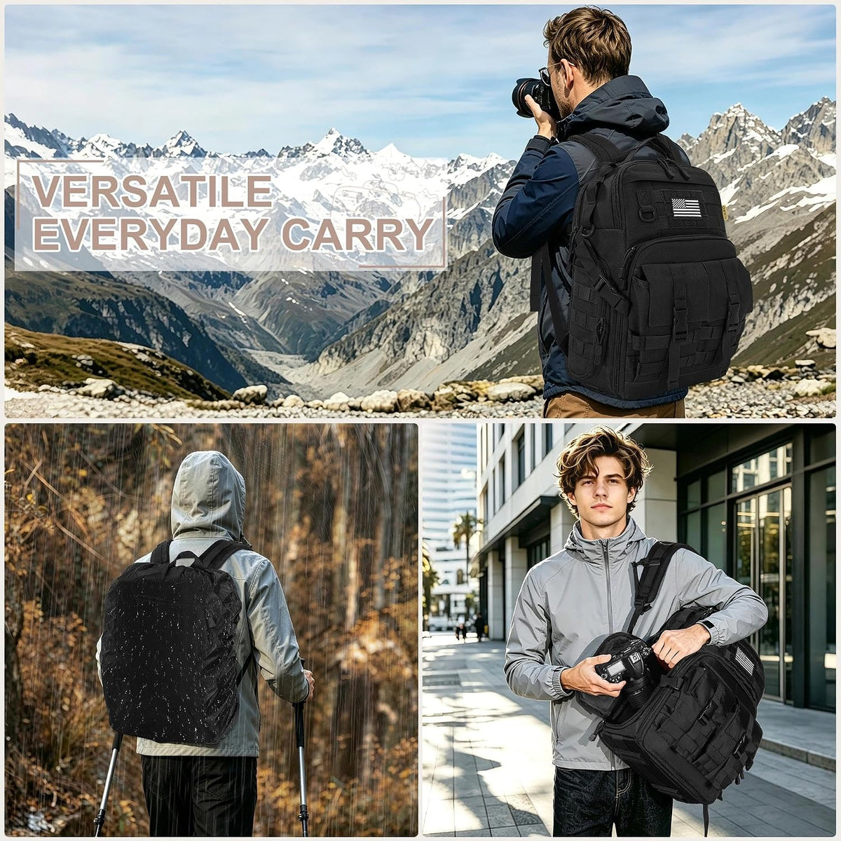 TORIBIO Camera Tactical Backpack Bag for DSLR/SLR/Mirrorless Photography