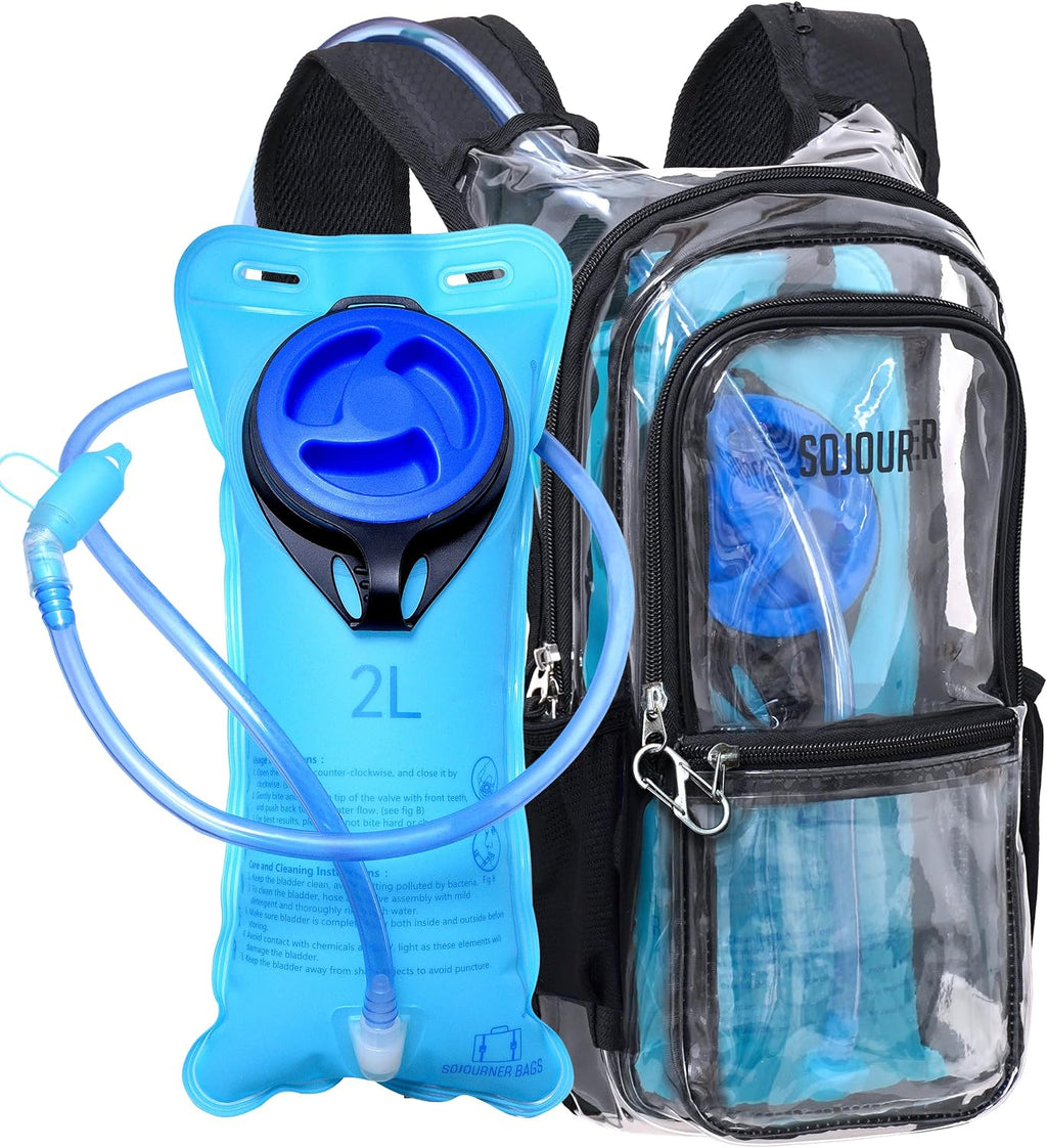 Sojourner Hydration Pack, Hydration Backpack - Water Backpack with 2l Hydration Bladder, Festival Essential - Rave Hydration Pack Hydropack Hydro for Hiking, Running, Biking, Festival Gear