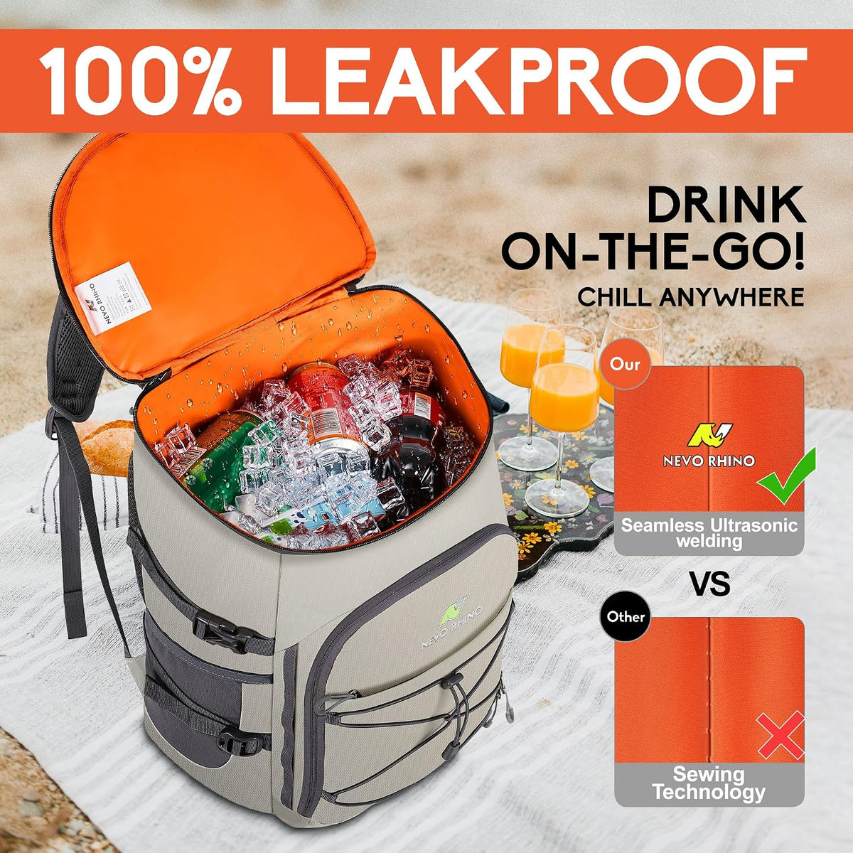 N NEVO RHINO Backpack Coolers Insulated Leak Proof 36/54 Cans