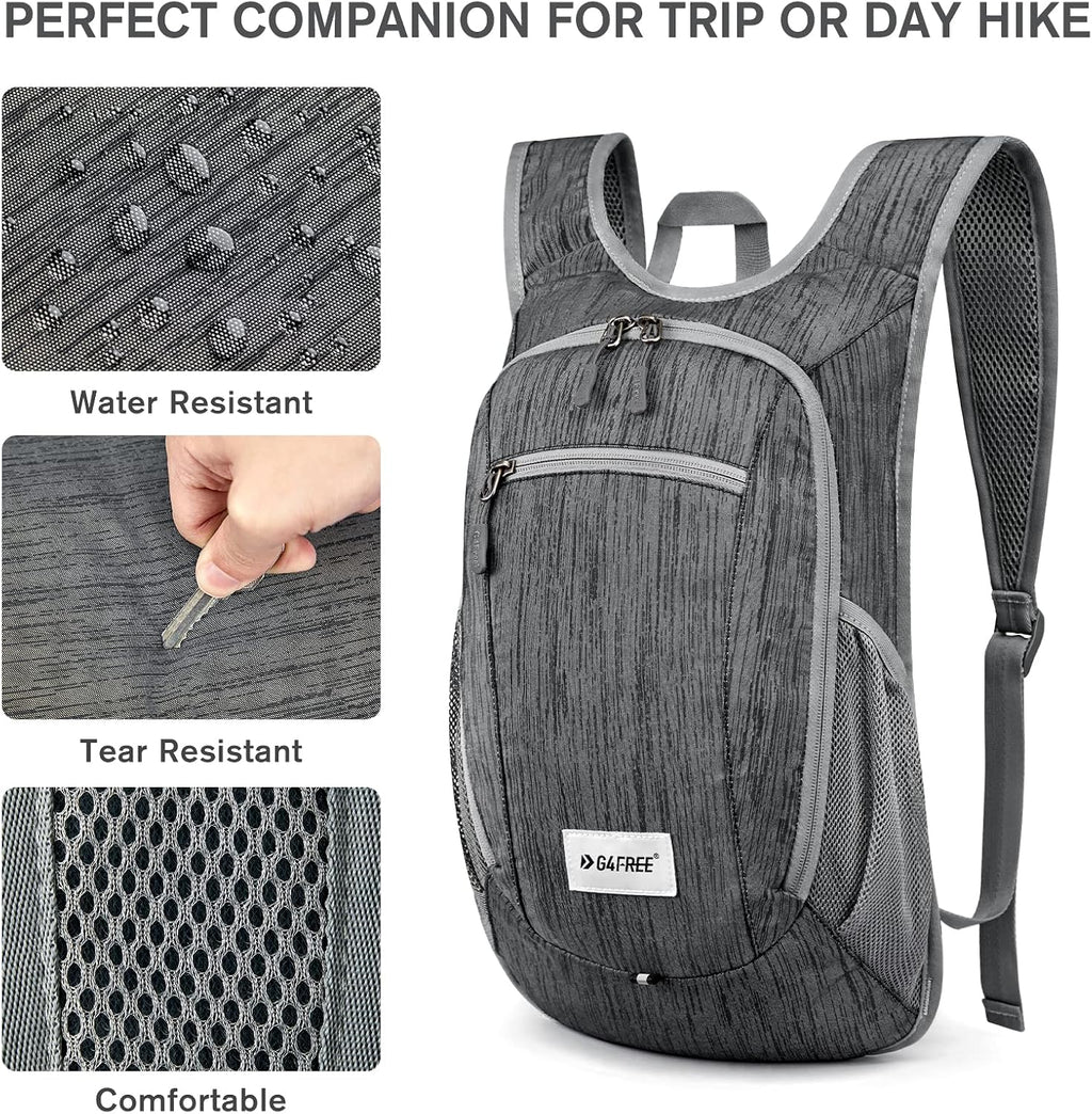 G4Free 10L/15L Hiking Backpack Lightweight Packable Hiking Daypack Small Travel Outdoor Foldable Shoulder Bag
