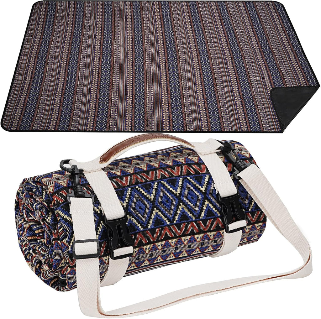 G GOOD GAIN Picnic Blanket Waterproof Outdoor Machine Washable,Yellow