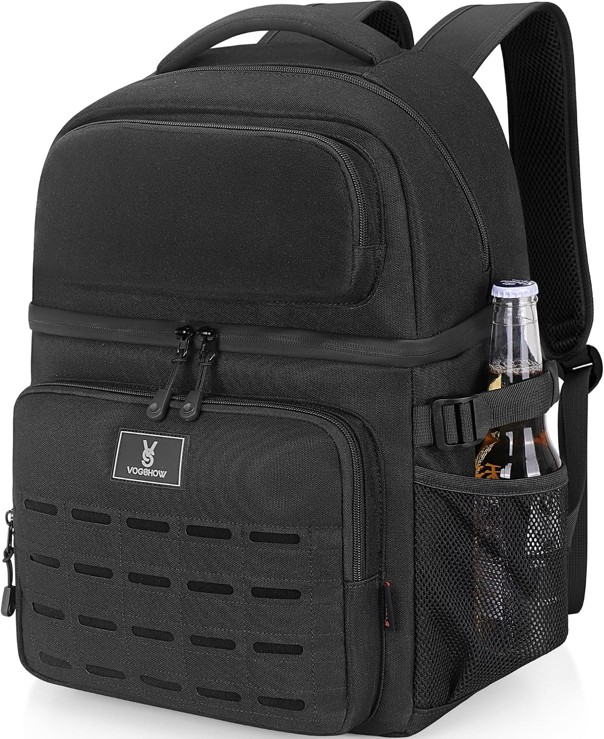 Insulated Double Deck Cooler Backpack, 36 Cans Large Leakproof Cooler Bag