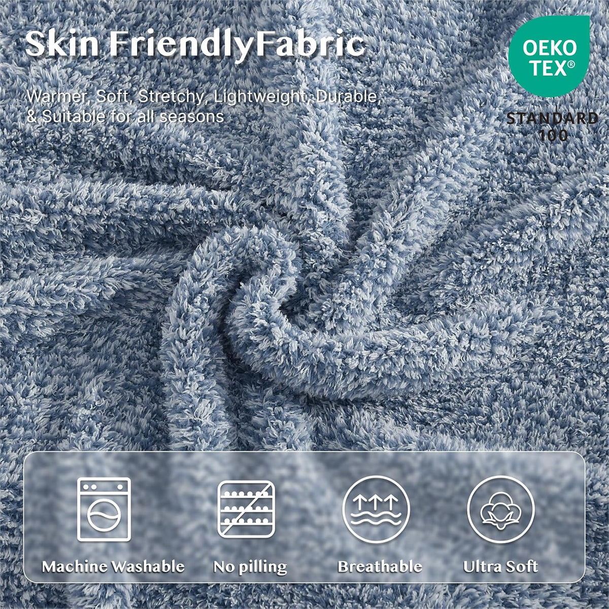 WRENSONGE Soft Throw Blanket for Couch-Cozy Reversible Knitted Blankets