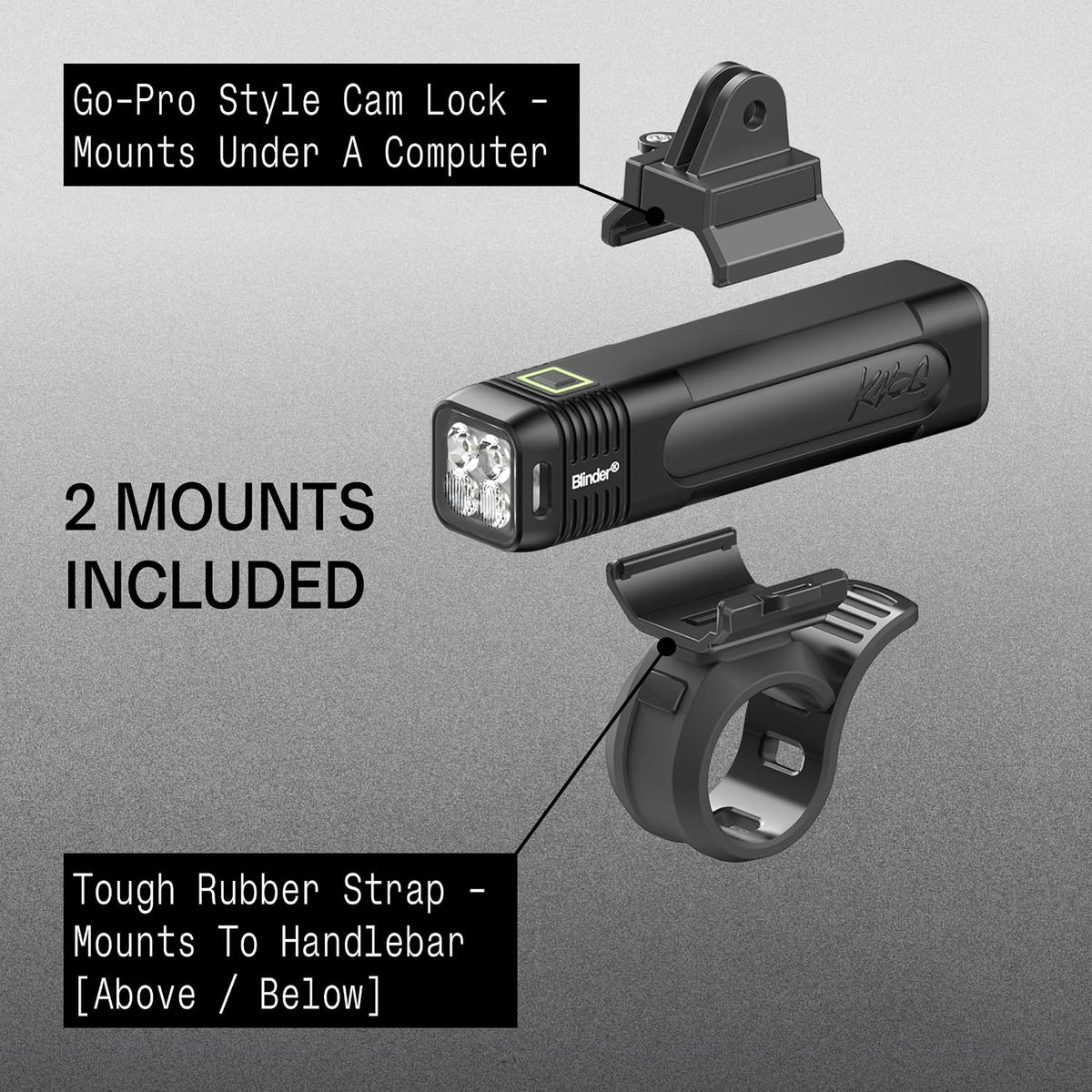 Knog Blinder 1000 & Cobber Reflex Bike Light Set, USB Rechargeable