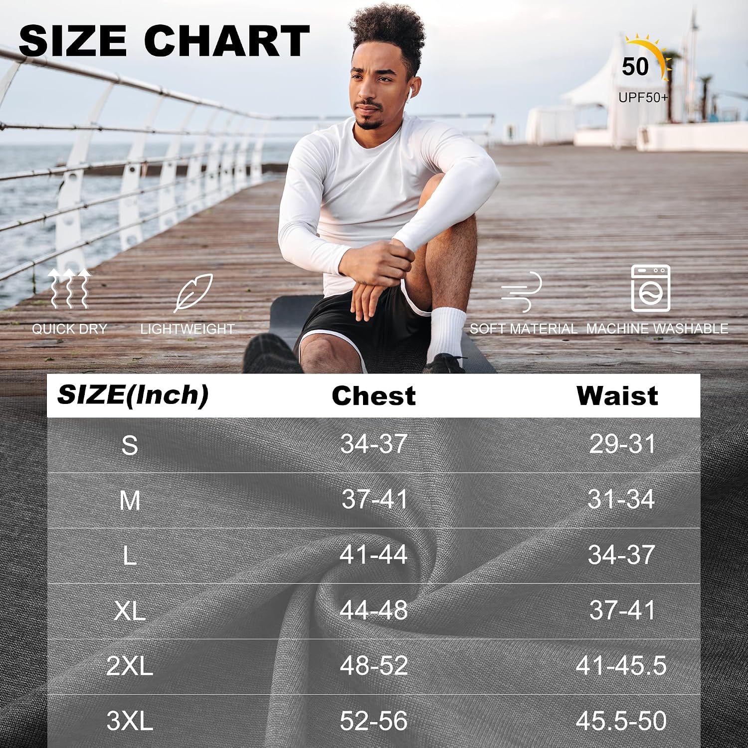 MLYENX 7 Pack Long Sleeve Shirts for Men Sun Protection Quick Dry