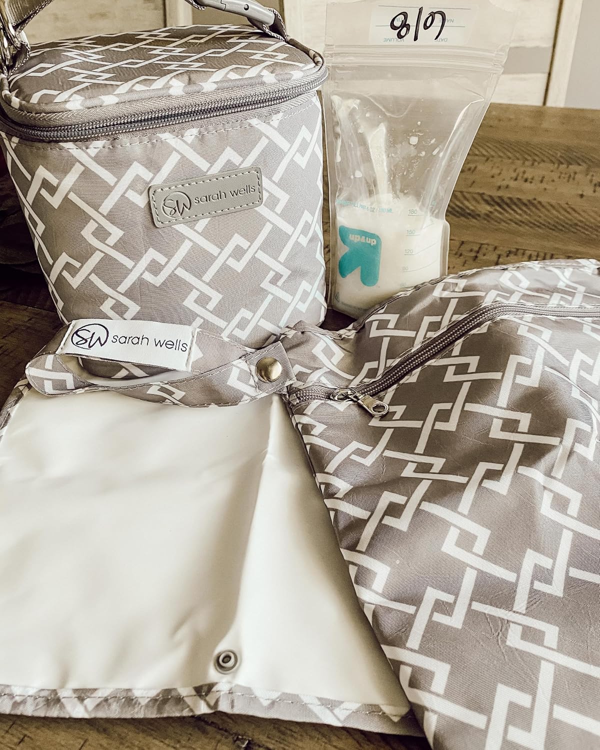 Sarah Wells Pumparoo Wet/Dry Bag with Staging Mat (Gray)