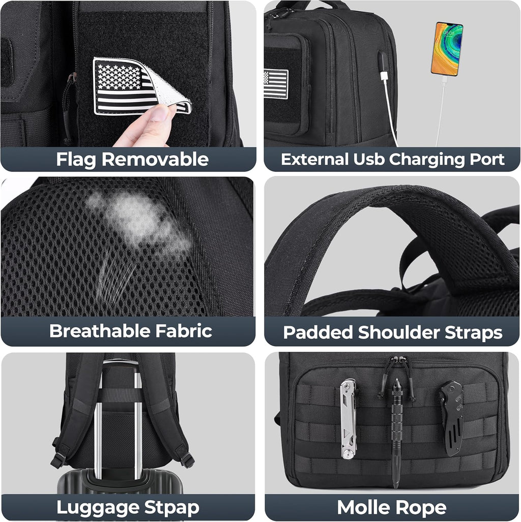 HILOMON Laptop LunchBox Backpack 2-in-1 Insulated Cooler Work Bag for Men