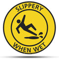 TRADESAFE Slippery When Wet Anti-Slip Floor Sticker - Slippery Floor Caution Sign, Peel and Stick Adhesive Vinyl Sign, ANSI-Compliant, 17” Diameter Round Sticker
