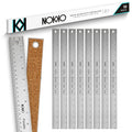 18 Inch Metal Ruler with Cork Backing, Stainless Steel Ruler, Pack of 10