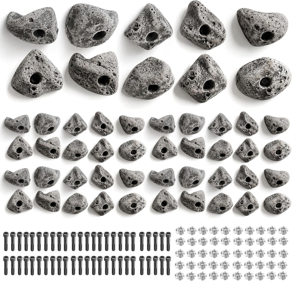 50 PCS Rock Climbing Holds for Rock Climbing Wall Made in USA