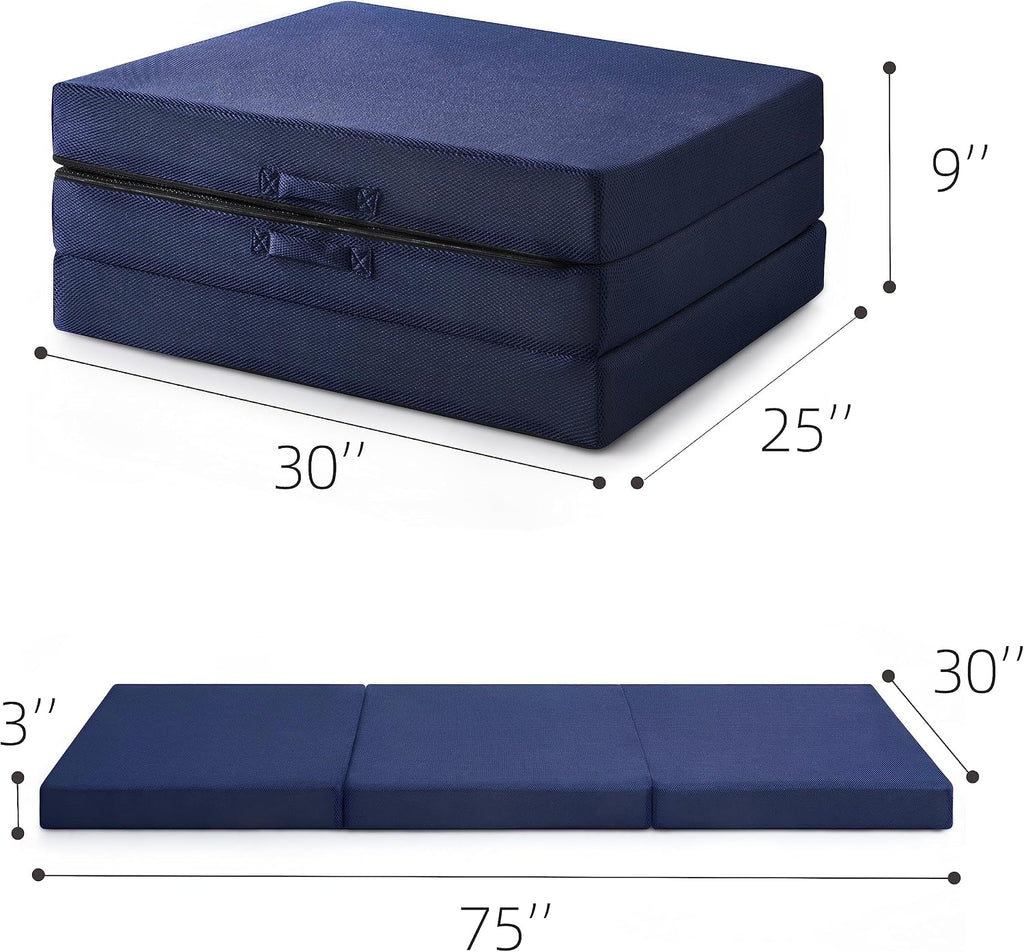 Jamdok Sleeping Mats for Adults,Memory Foam Trifold Mattress