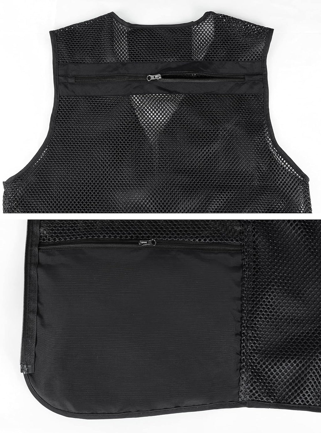 Lentta Men's Fishing Vest Summer Outdoor Lightweight Work Photo Vest 16 Pockets