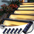 Solar Step Lights Waterproof, Stair Lights Outdoor Decor, 6 Pack Warm White