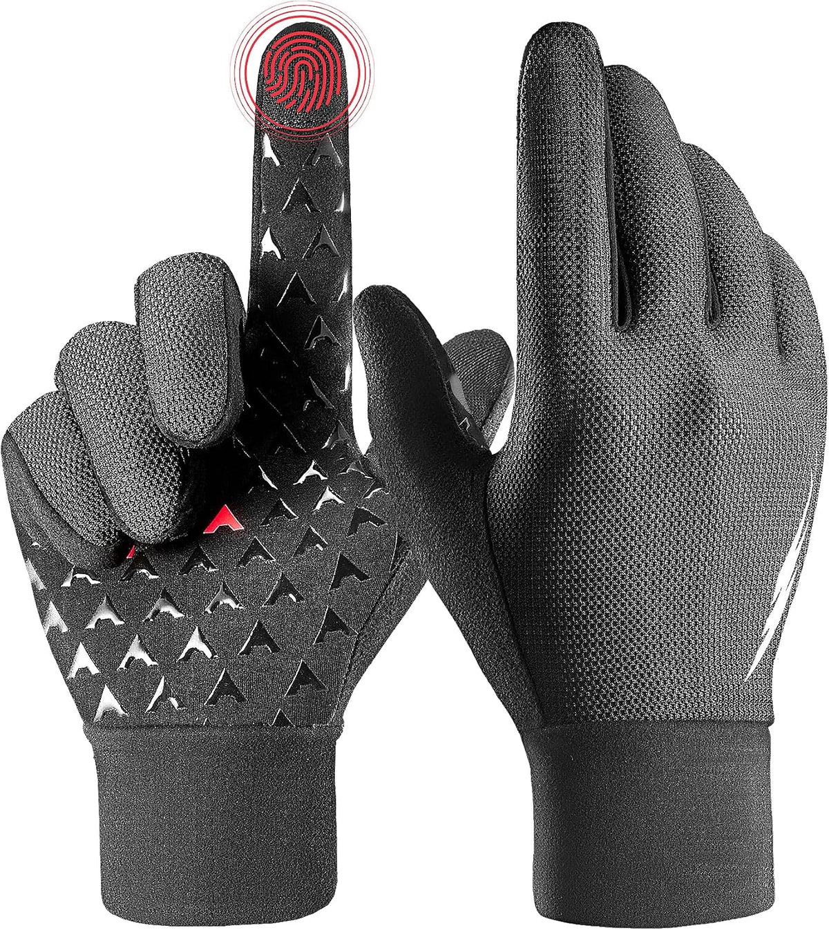 COOLJOB Breathable Stretch Gloves with Grip for Gym Workout, Outdoor Sports