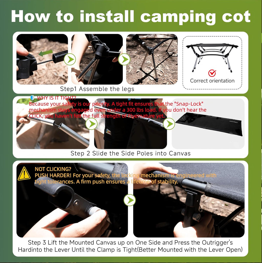 Lightweight Foldable Camping Cot