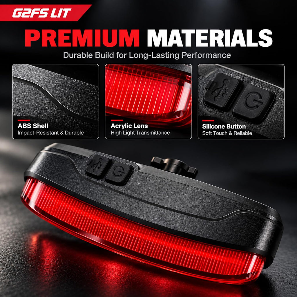 220 LM Rechargeable Bike Tail Light, IPX6 Waterproof Cycling 260° Wide Visible Safety Flashlight,Can emit a Large Light spot 5 Light Mode for Adult Kid Road Mountain Accessories for Night Ride
