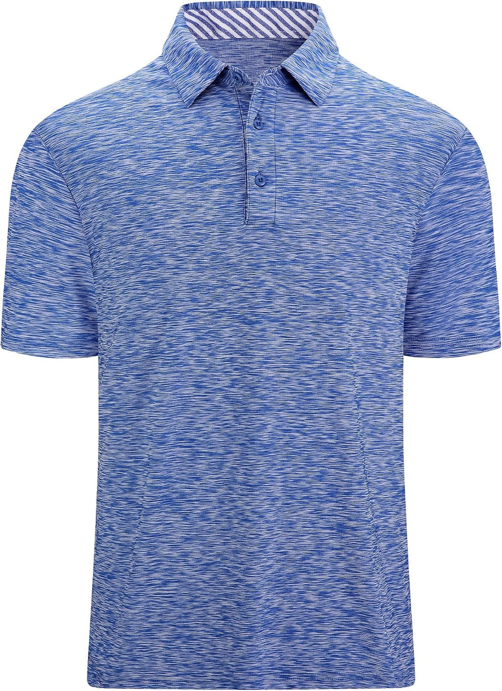 Damipow Golf Shirts for Men Dry Fit Short Sleeve Print Collared Polo Shirt