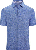 Damipow Golf Shirts for Men Dry Fit Short Sleeve Print Collared Polo Shirt