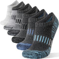 Merino Wool Ankle Athletic Running No Show Socks Cushioned Breathable Sports Warm Thick Socks for Men and Women 6 Pairs