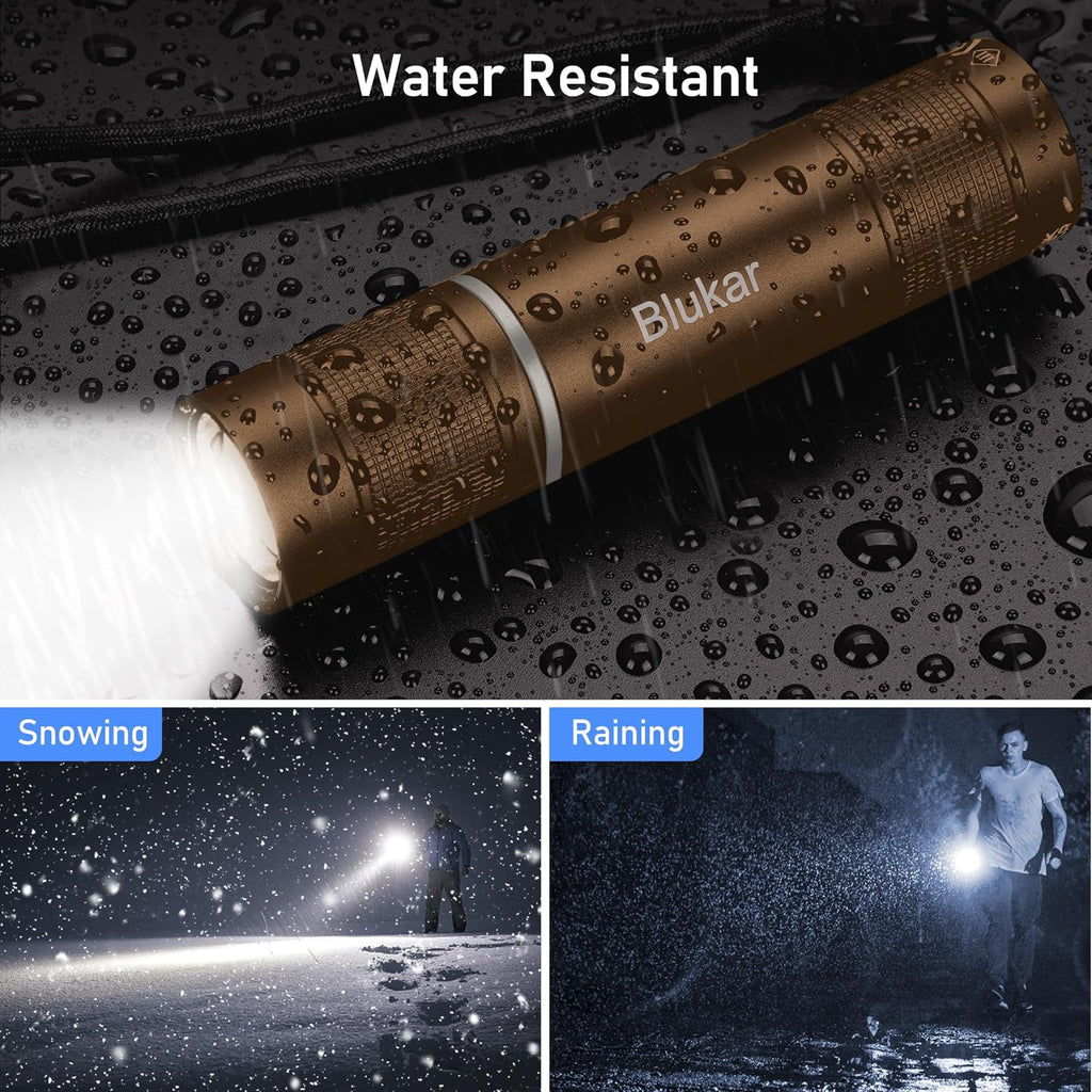 Blukar Rechargeable Flashlight, Super Bright Adjustable Focus Flashlights